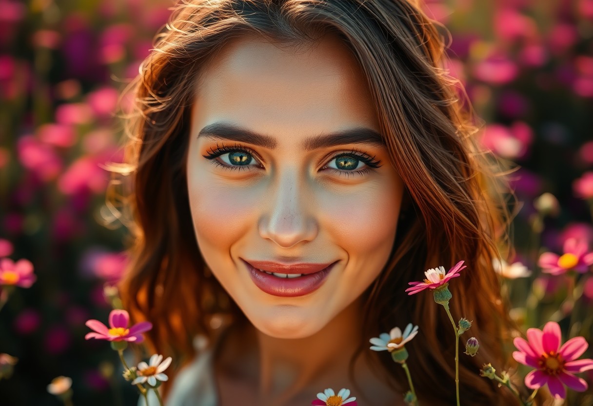 AI generated art for prompt: Craft a photorealistic portrait of a mesmerizing Mediterranean woman with enchanting eyes and a capt