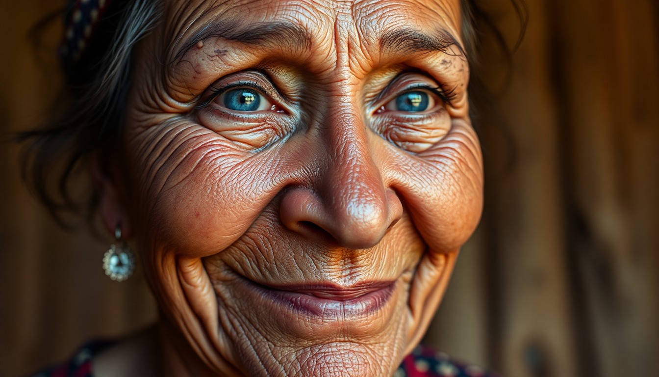 AI generated art for prompt: Craft a captivating close-up portrait in digital hyperrealism style, highlighting the intricate deta