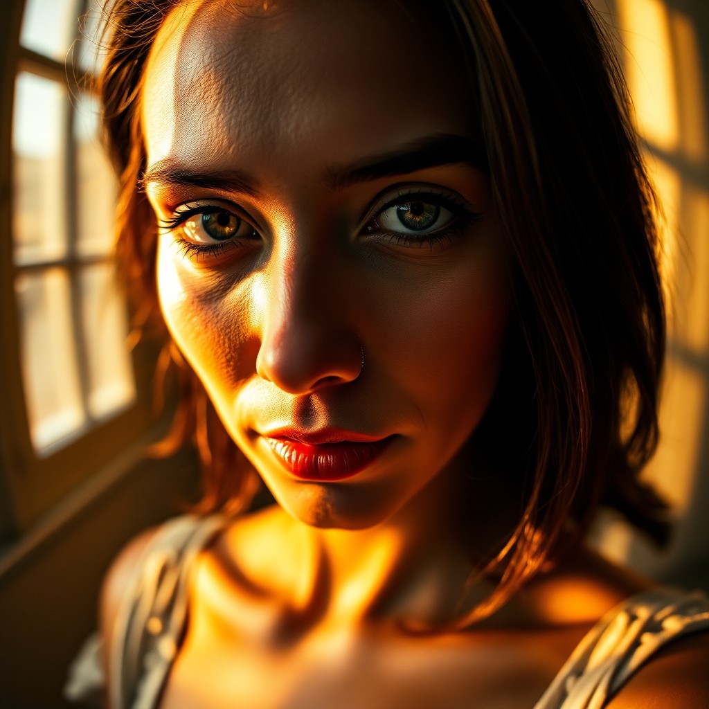 AI generated art for prompt: Craft a portrait photograph of an enigmatic Latin American woman, her piercing eyes and mysterious a