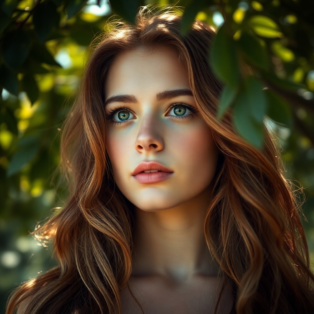 AI generated art for prompt: Envision a DSLR portrait of a youthful Southern European woman with captivating green eyes, her face