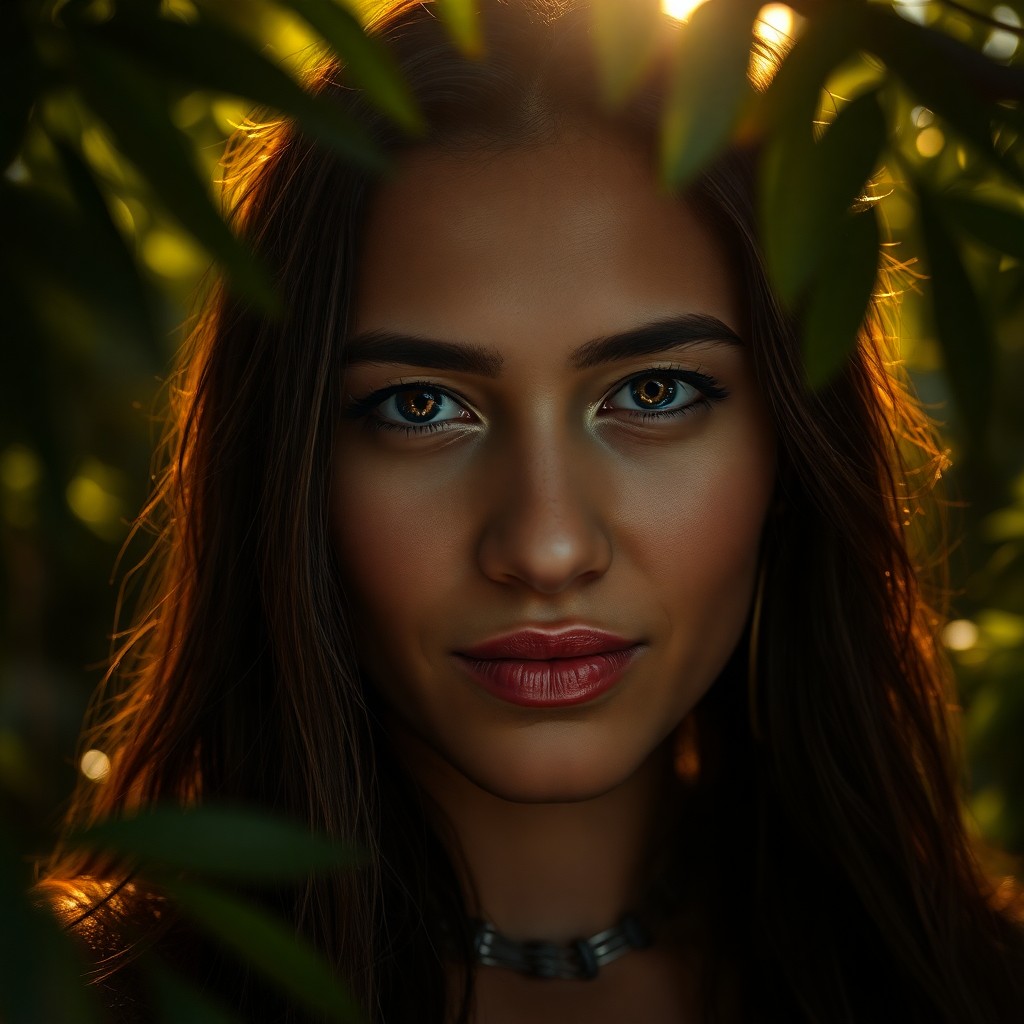 AI generated art for prompt: Craft a photorealistic portrait photograph exuding an enigmatic allure, showcasing an Andean woman b