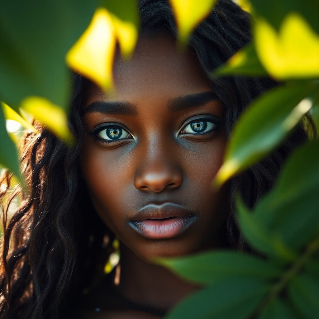 AI generated art for prompt: A photorealistic portrait photograph capturing an African woman's ethereal beauty with compassionate