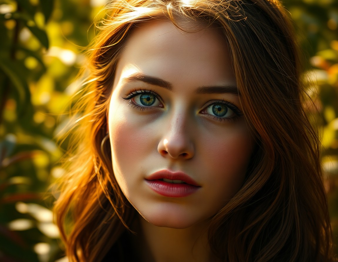 AI generated art for prompt: Imagine a super-realistic portrait of an Eastern European woman with captivating green eyes and alab