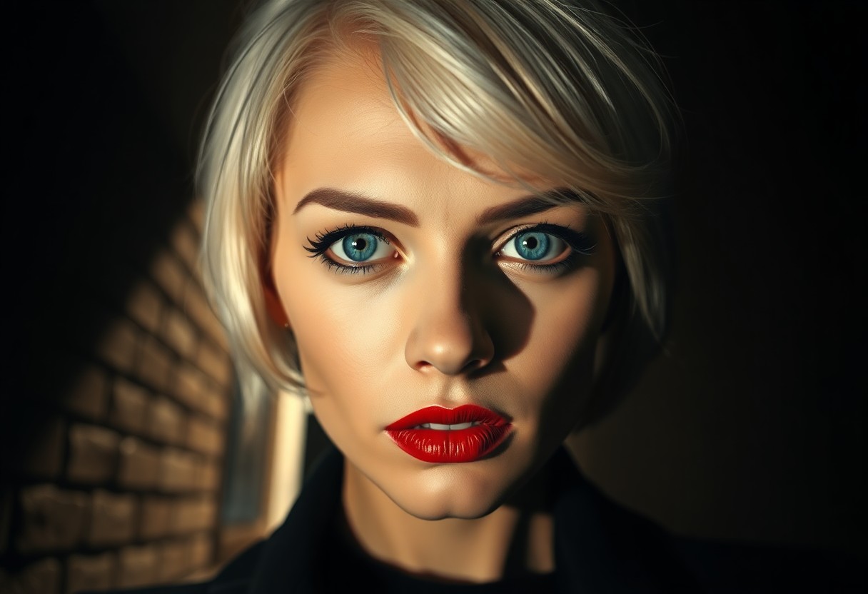 AI generated art for prompt: A highly detailed portrait photograph captures the essence of an enigmatic Slavic woman with unfocus