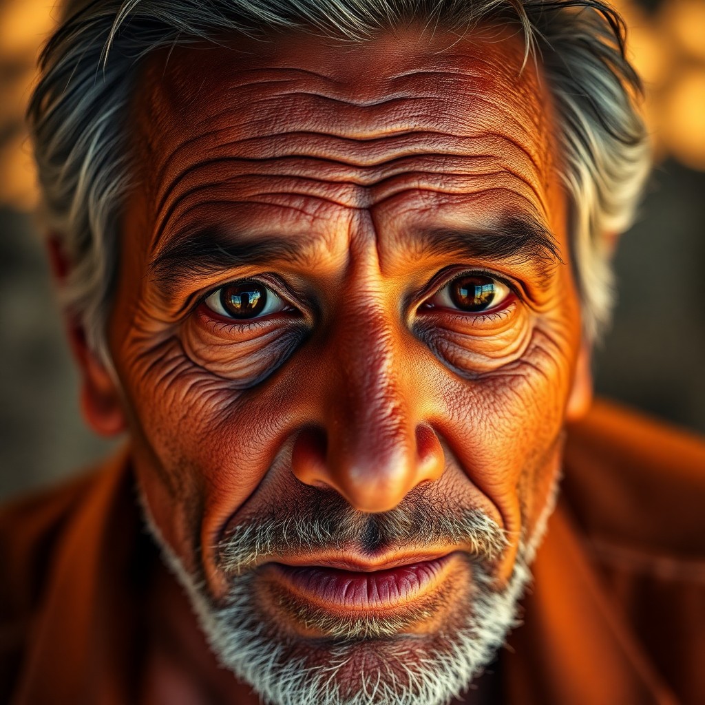 AI generated art for prompt: Envision a portrait photograph capturing the essence of a middle-aged Southern European man with wea