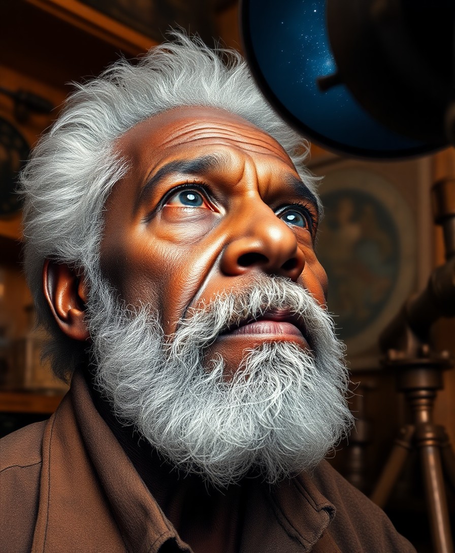 AI generated art for prompt: Embracing high-definition photorealism, craft a portrait of an aged Caribbean man with creased skin 