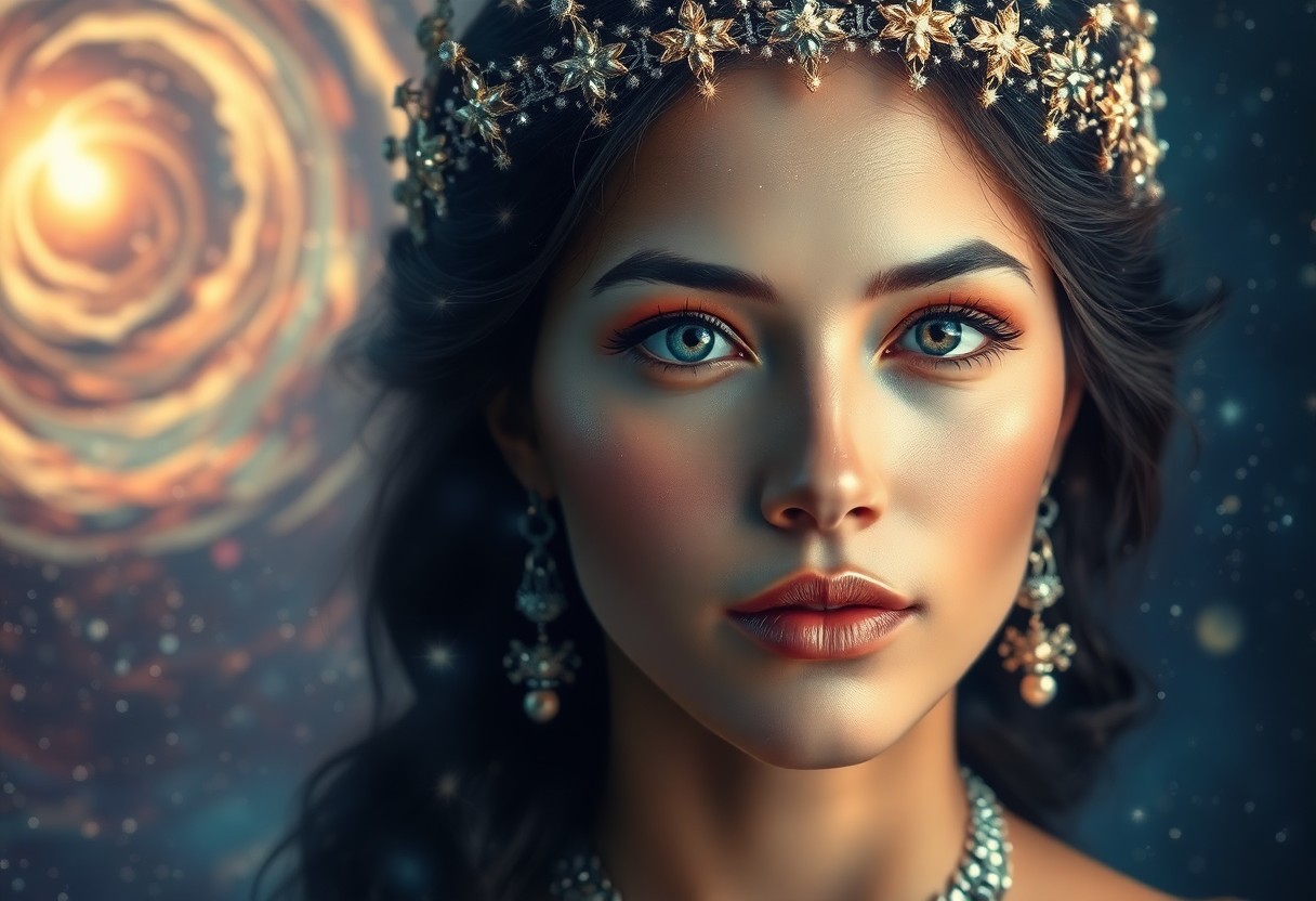 AI generated art for prompt: Craft a captivating super-realistic portrait of an enchanting Andean woman with ethereal beauty, ado