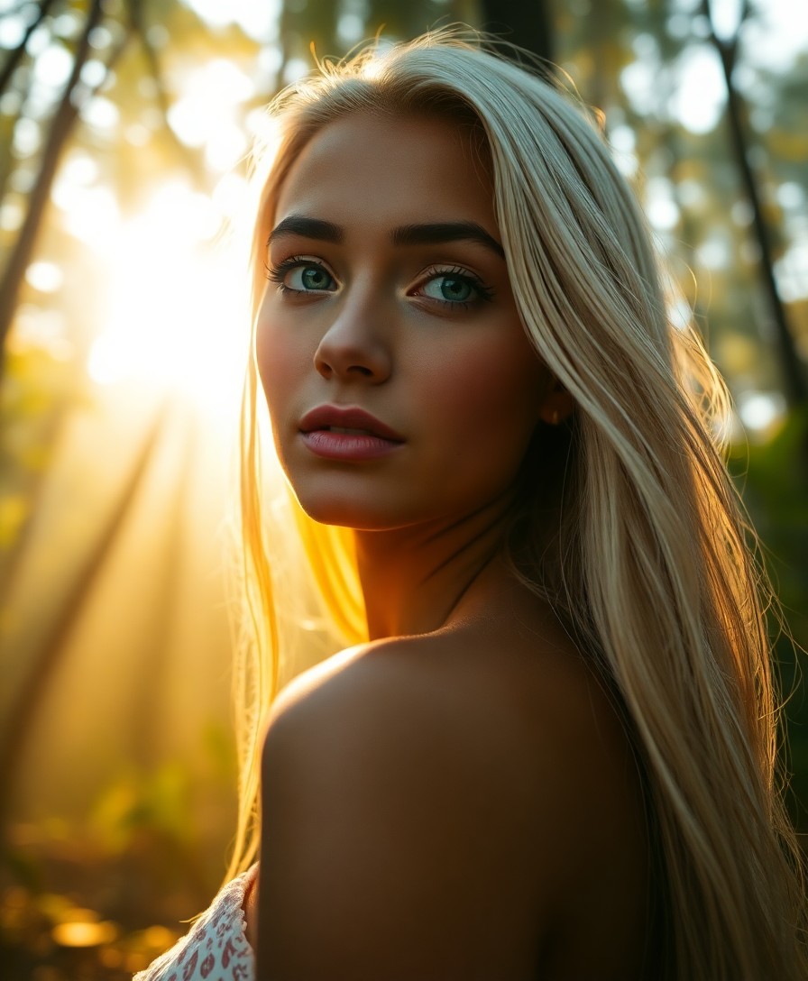 AI generated art for prompt: A portrait photo, captured with a DSLR, showcases the soulful gaze of a Pacific Islander woman with 