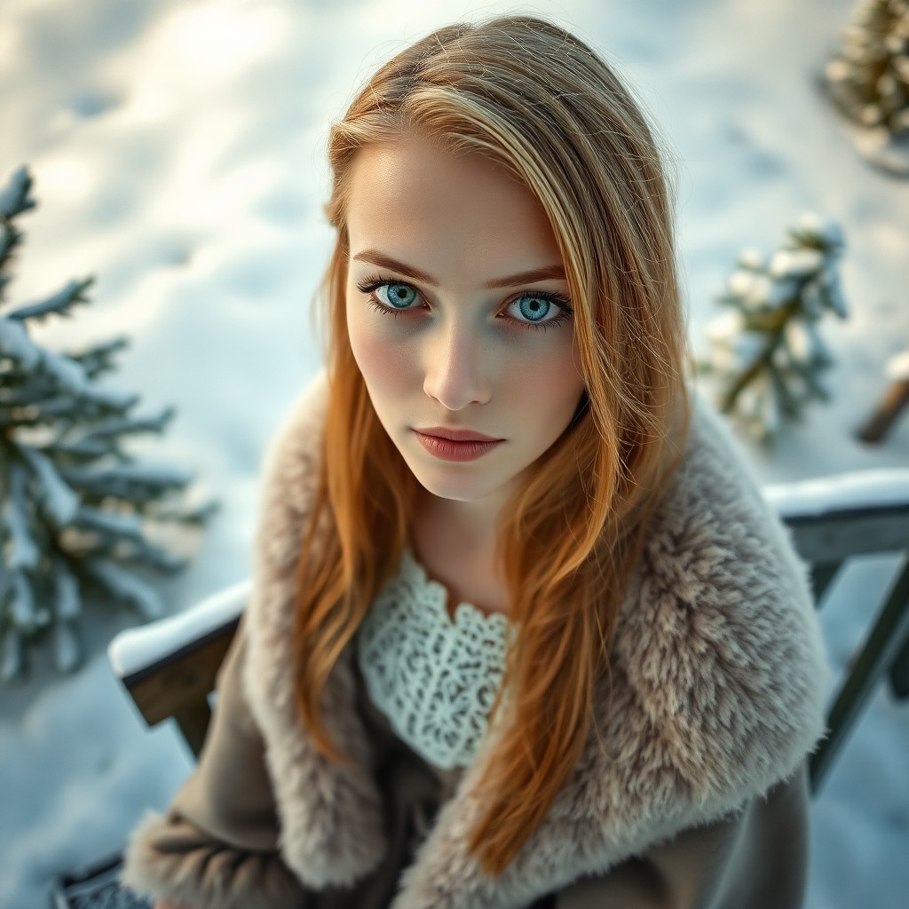 AI generated art for prompt: Imagine a high-definition portrait photograph of a Slavic woman with captivating green eyes and gold