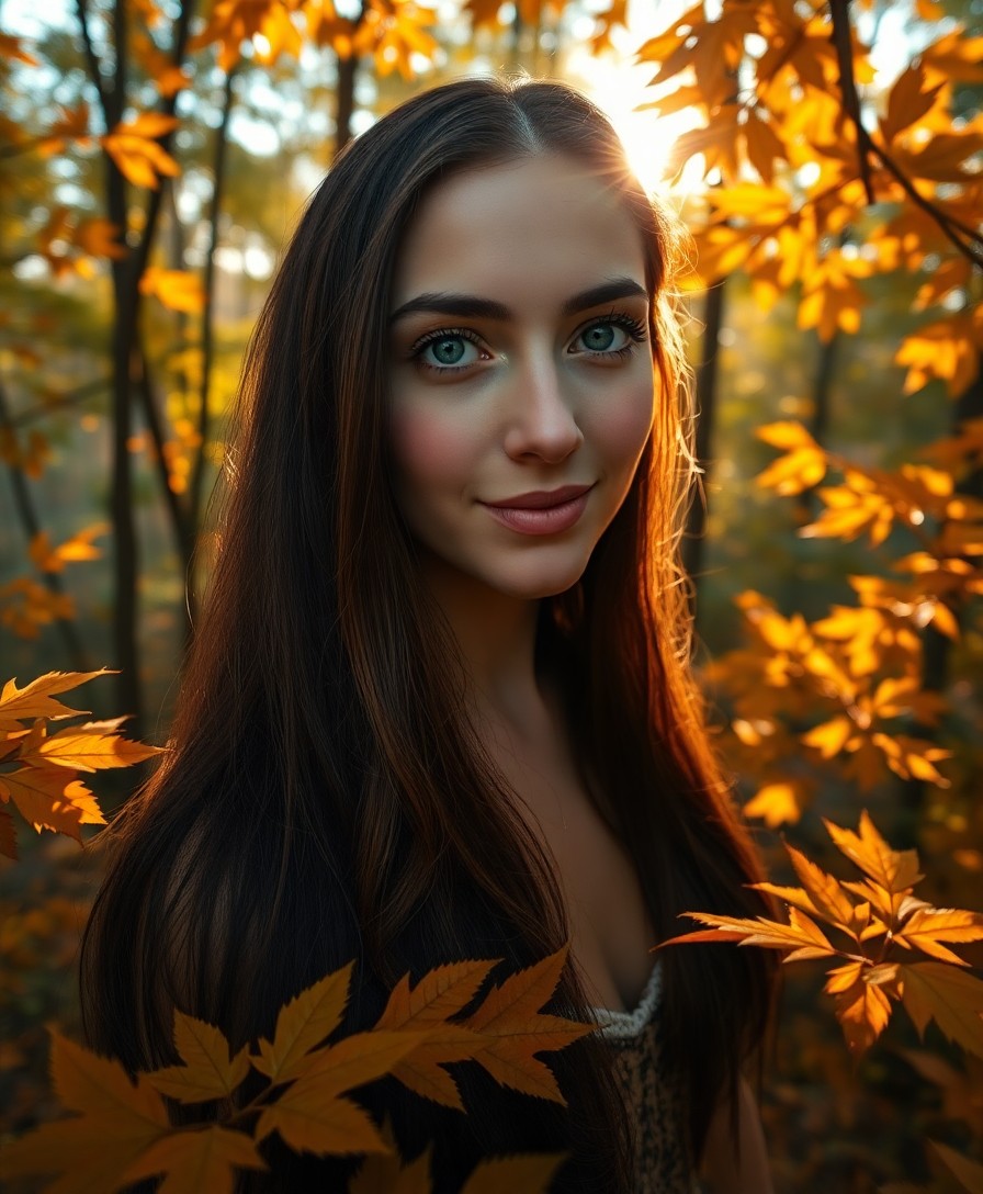 AI generated art for prompt: A mirrorless camera captures a portrait of an enigmatic Nordic woman with captivating blue eyes and 