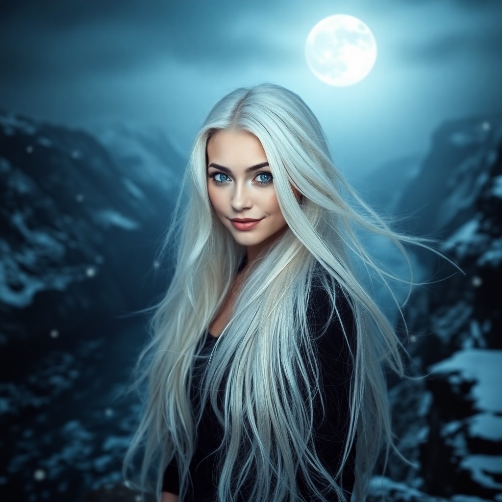 AI generated art for prompt: Craft a DSLR portrait photograph capturing the enigmatic aura of a Slavic woman with icy blue eyes a