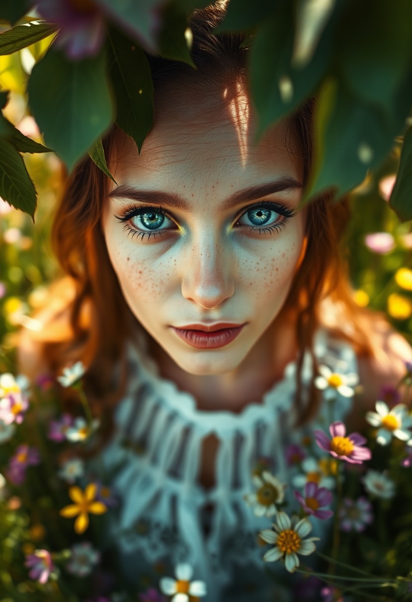 AI generated art for prompt: Envision a captivating portrait photograph showcasing the ethereal beauty of a Slavic woman with pie