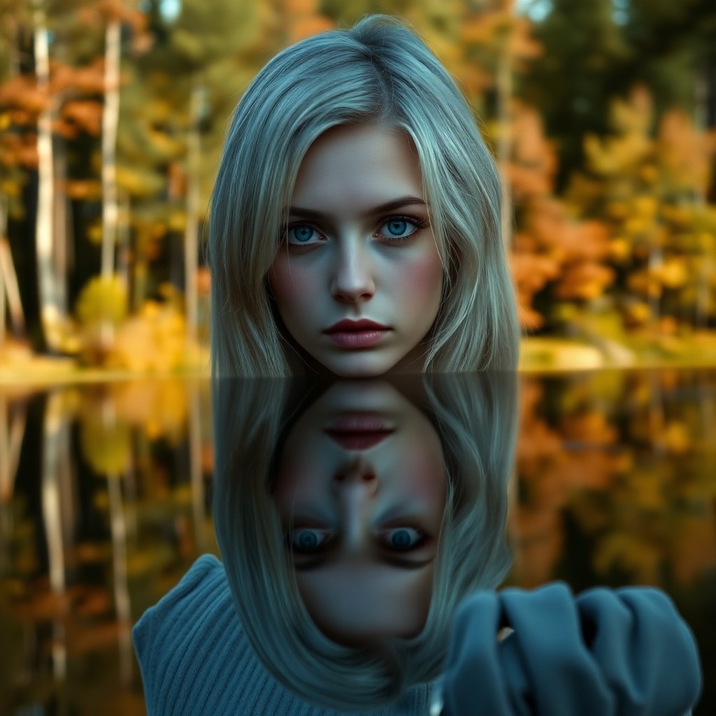 AI generated art for prompt: A photorealistic portrait photograph captured with a film camera reveals an enigmatic Slavic woman a