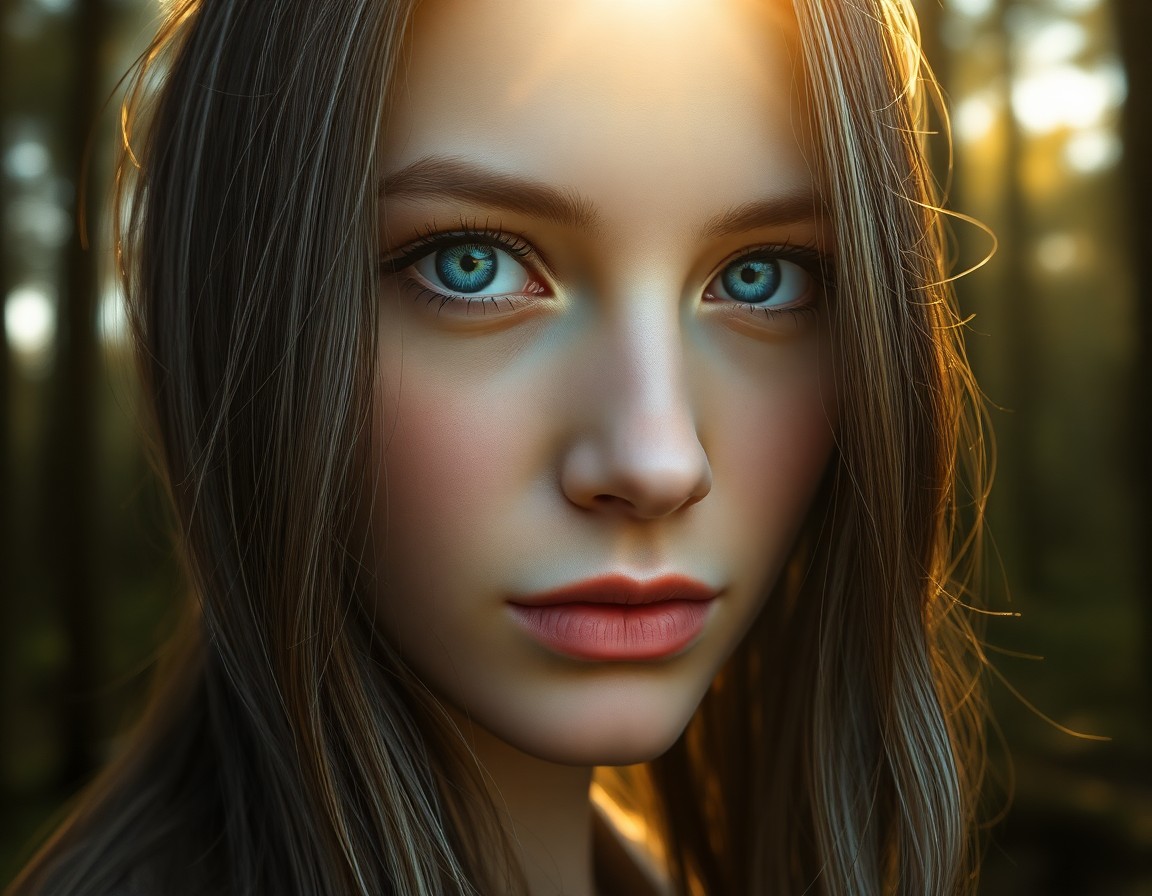 AI generated art for prompt: Imagine a photorealistic portrait of an Eastern European woman with striking blue eyes and silver-st