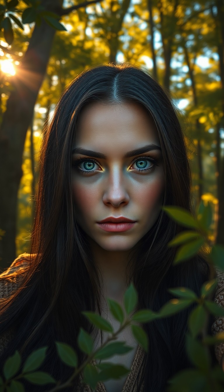 AI generated art for prompt: Envision a hyperrealistic portrait showcasing the allure of a Slavic woman with piercing blue eyes. 