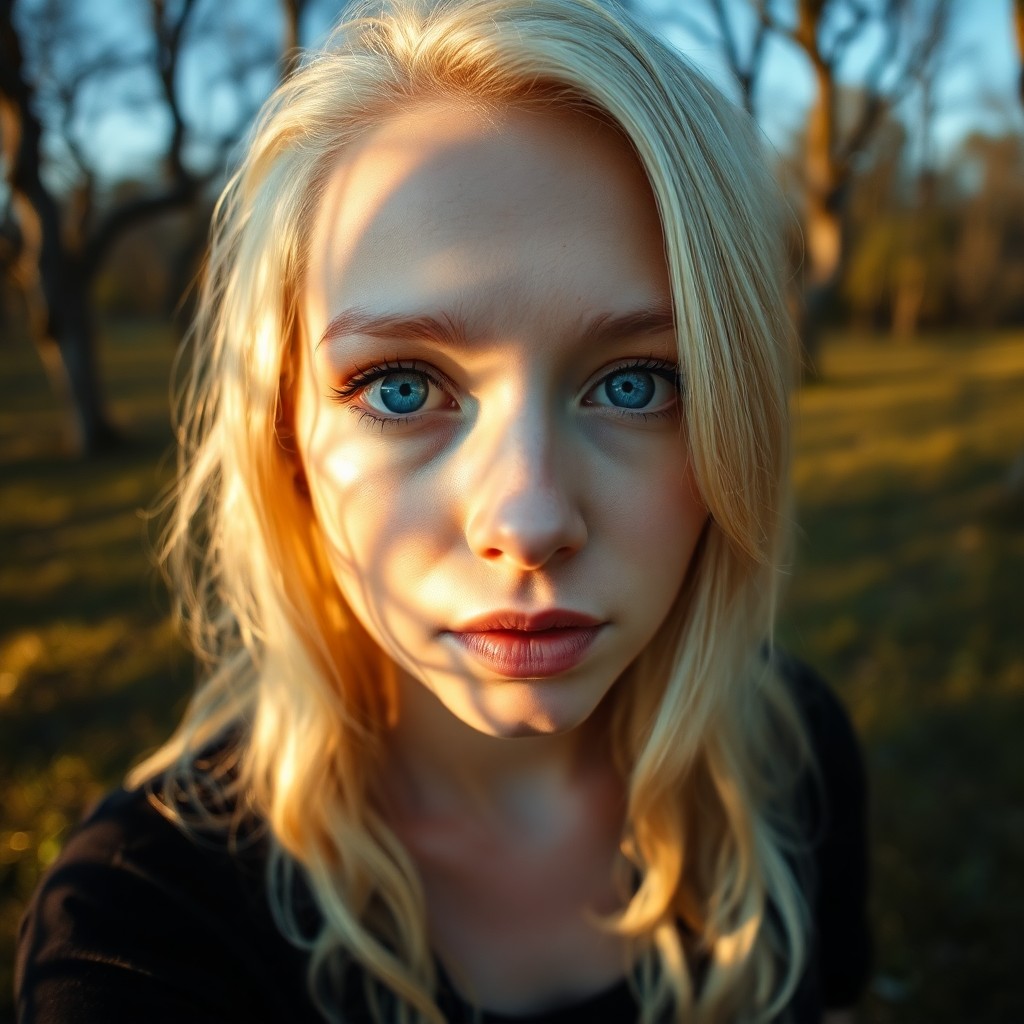 AI generated art for prompt: A film camera captures a captivating portrait of an enigmatic Native American woman with piercing bl