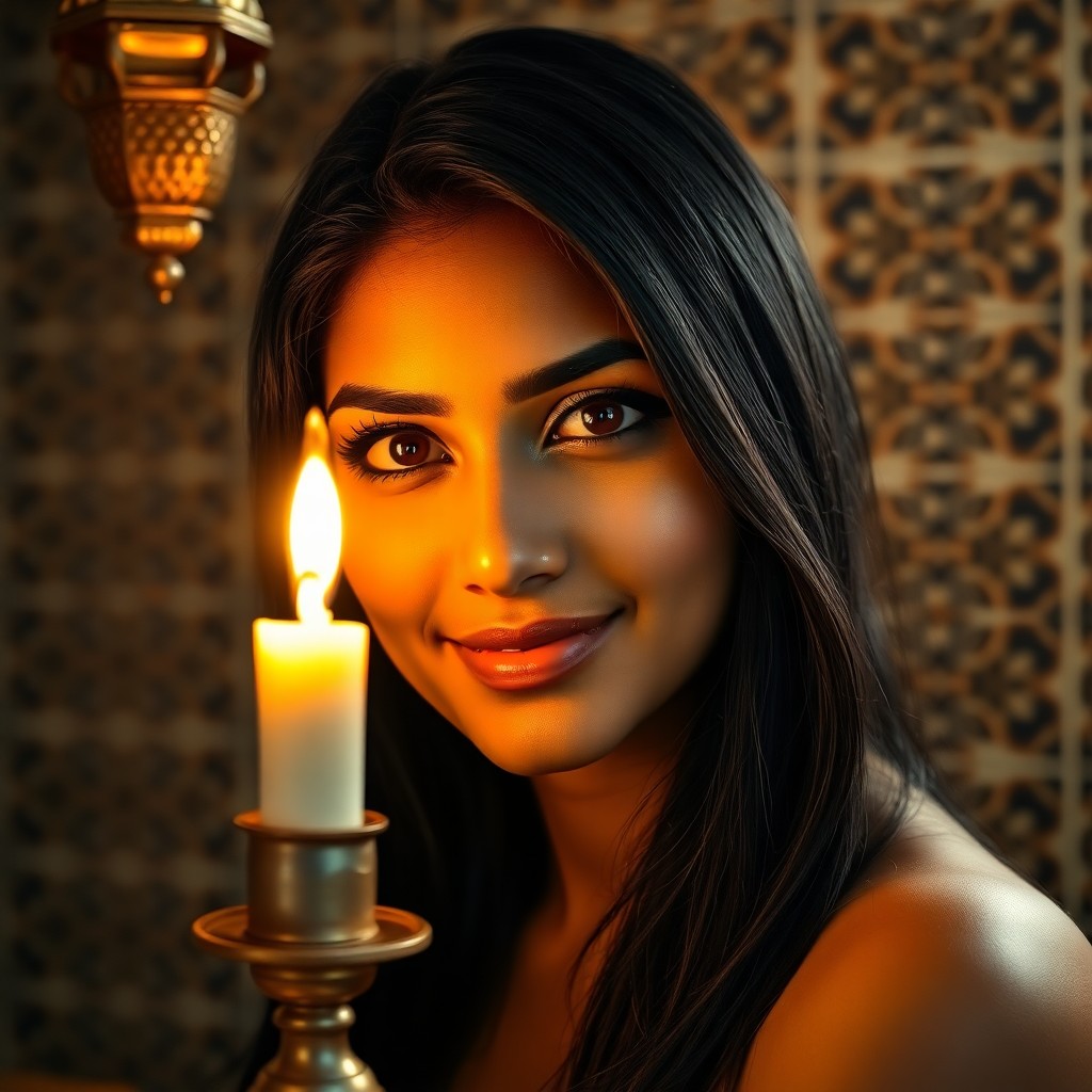 AI generated art for prompt: A highly detailed ultrarealistic portrait showcases a South Asian woman in her early thirties with c