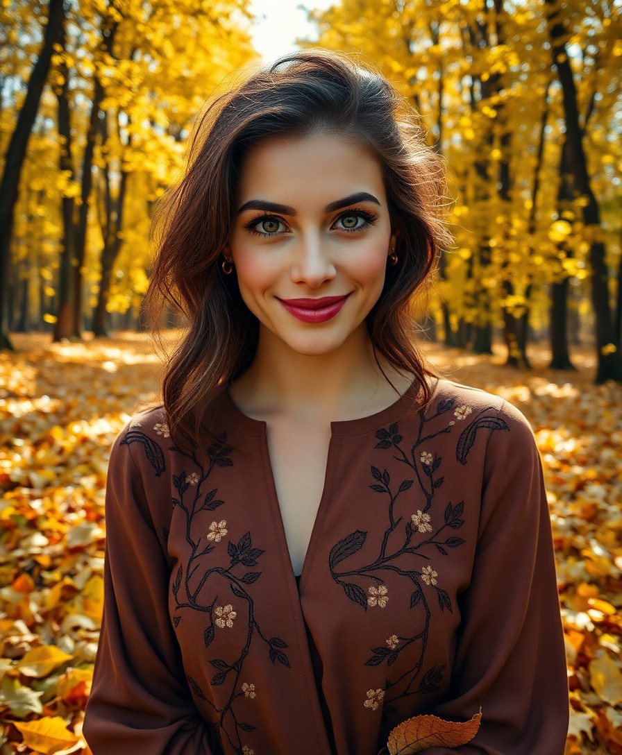 AI generated art for prompt: A photorealistic portrait photograph captures a woman in her late twenties with striking features: h