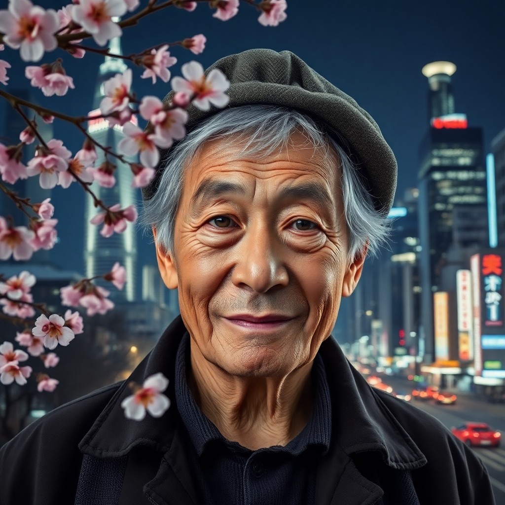 AI generated art for prompt: A photorealistic portrait photograph captures an older man with wise, kind eyes and a weathered face