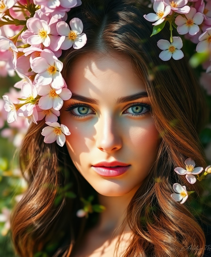 AI generated art for prompt: A captivating double exposure portrait artfully fuses the image of a strikingly beautiful woman with